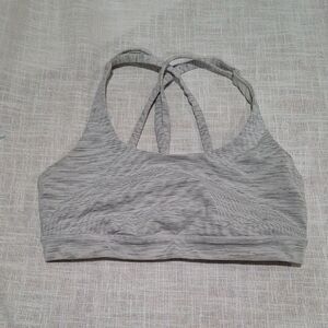 lululemon athletica Striped Gray Sports Bra